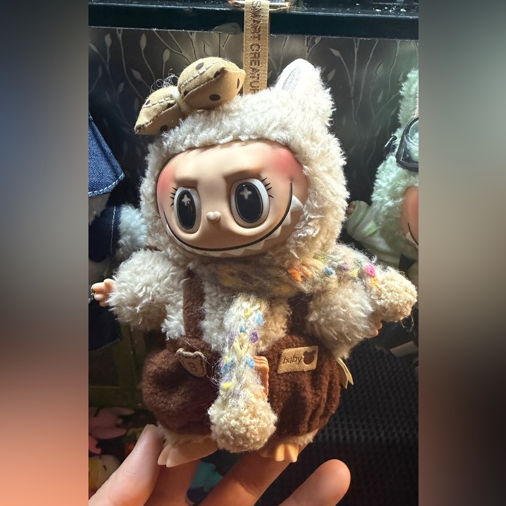 Adorable Plush Doll with Brown Outfit